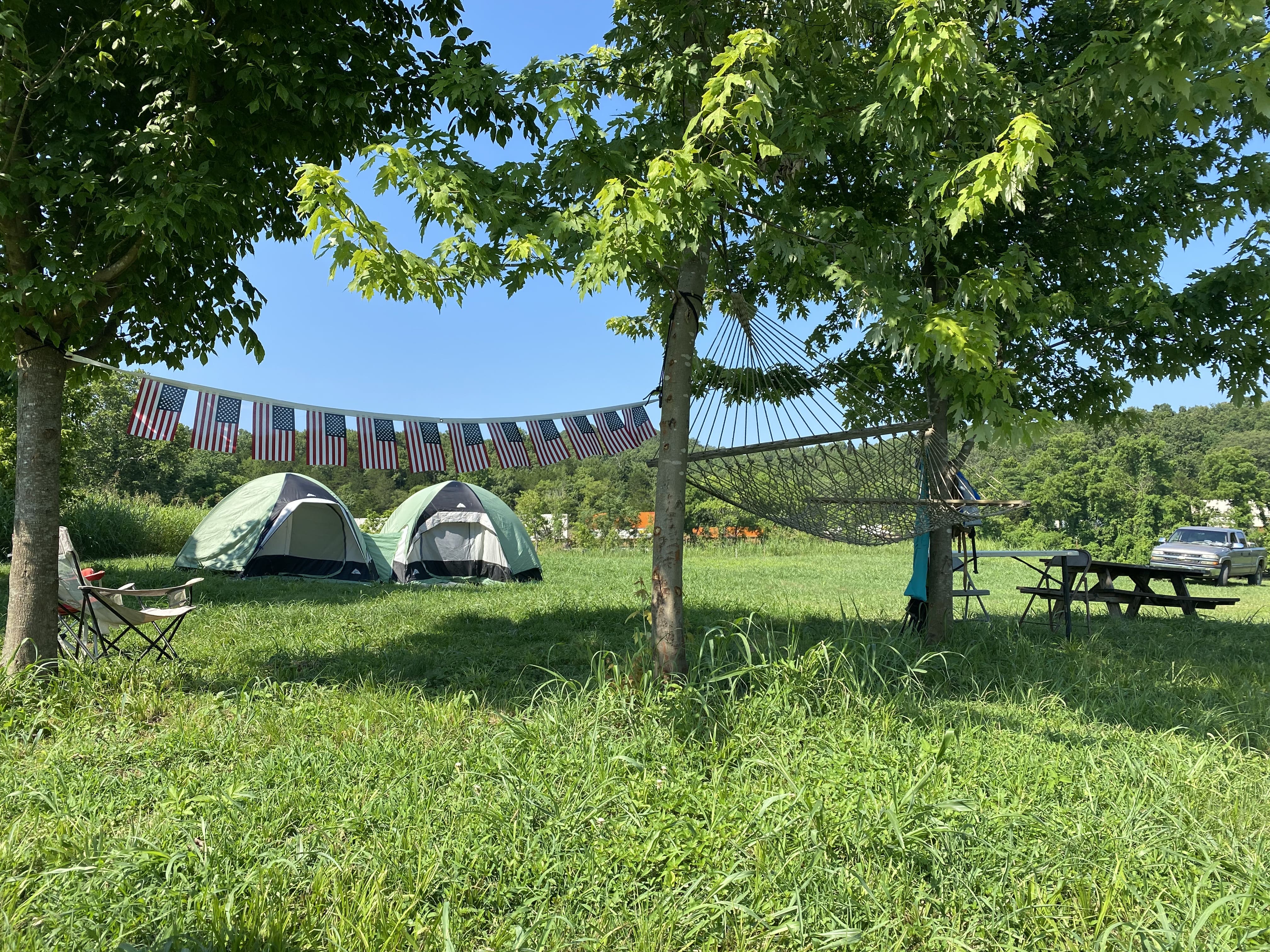 Riverside campsite along the Spring River