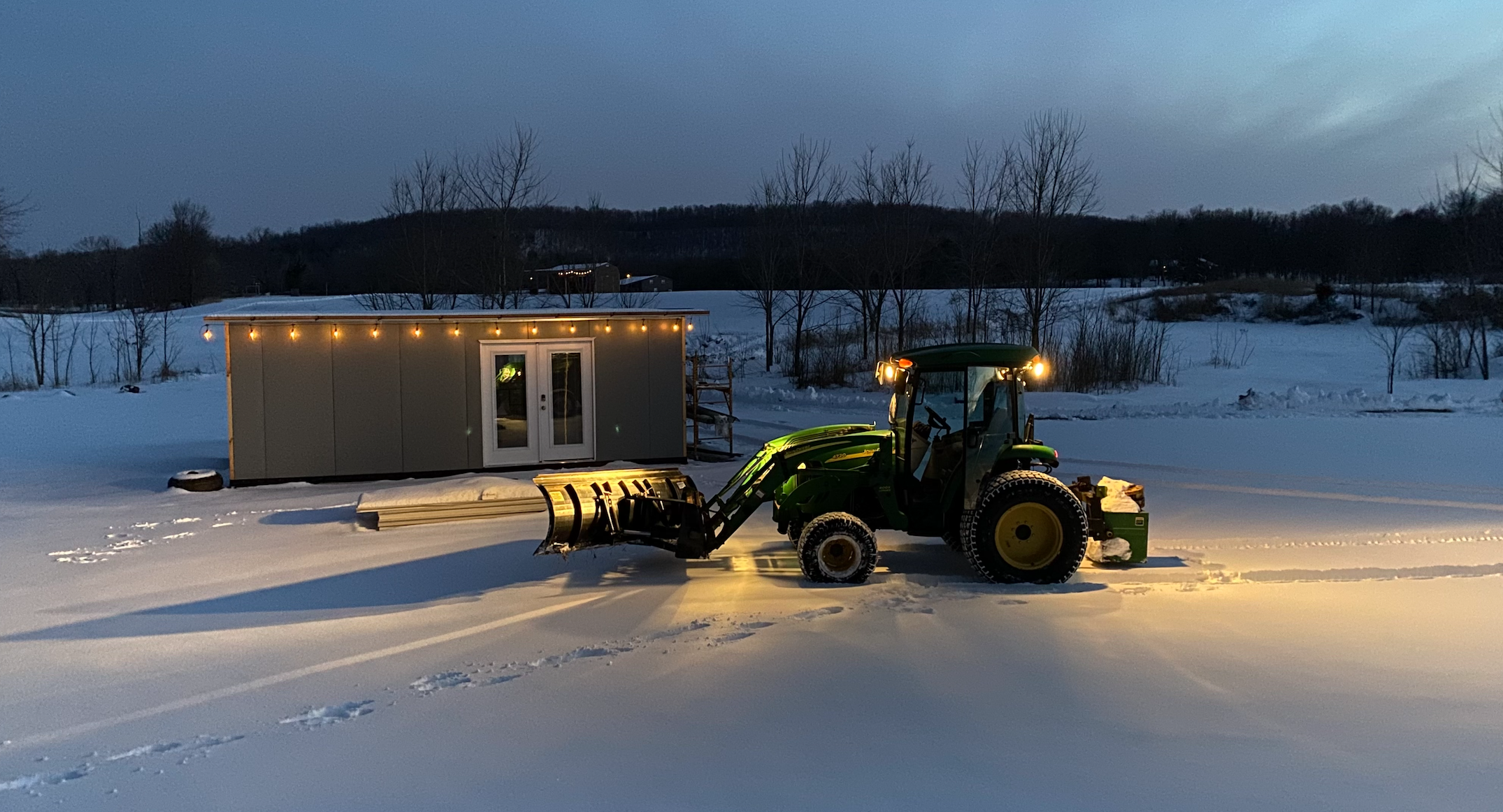 Tiny Home in Snow